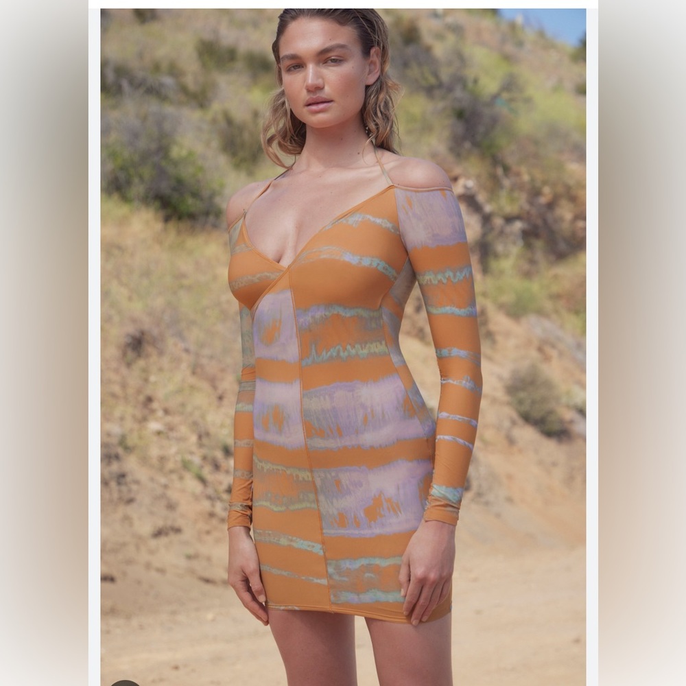 NWT Skims Jelly Sheer Off The Shoulder Dress